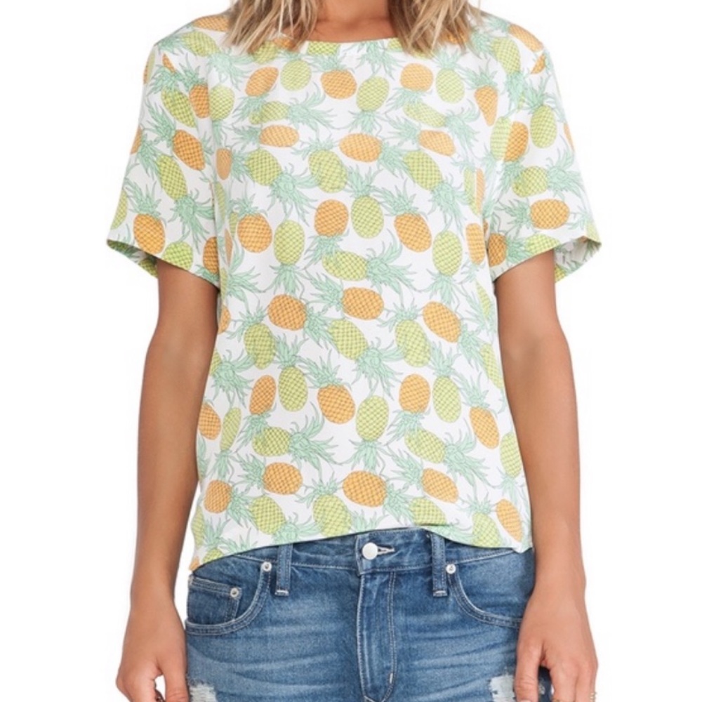 Equipment Femme Pineapple Silk Shirt